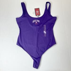 GUESS Sport USA Bodysuit Leotard Swimsuit M Retro 80s 90s Logo NWT Tank Top